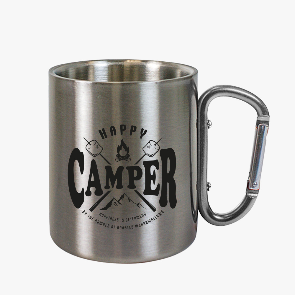 "Happy Camper" Karabiner Tasse