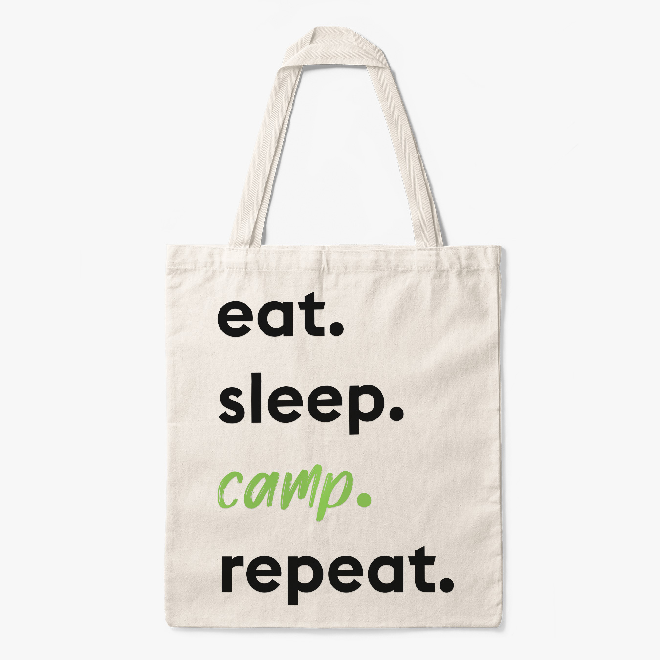 Stoffbeutel "Eat.Sleep.Camp.Repeat"