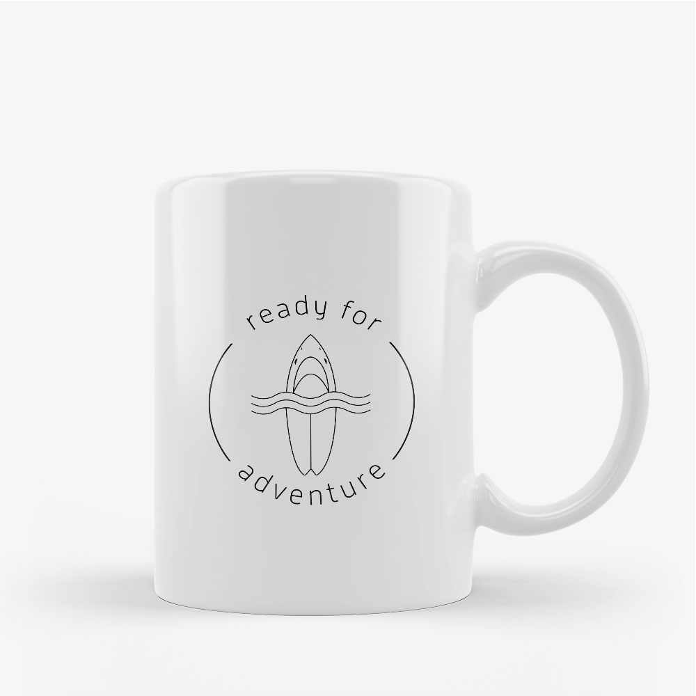 "Ready for Adventure" Tasse