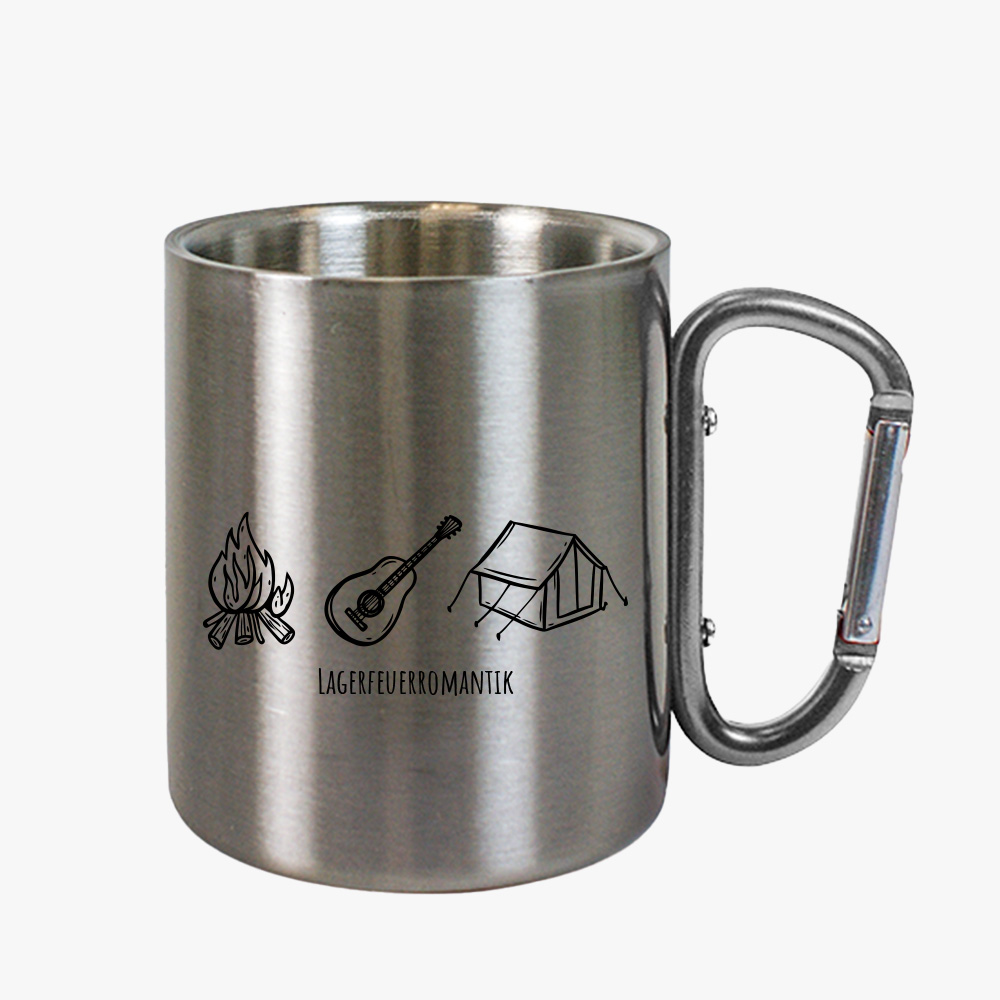 "Lagerfeuerromantik" Karabiner Tasse