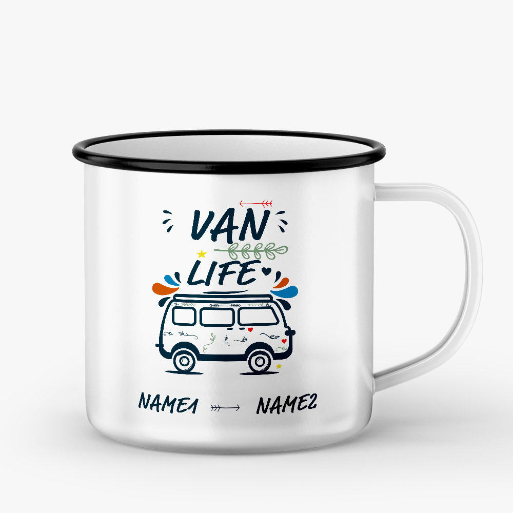 "Van Life" Emaille Tasse  