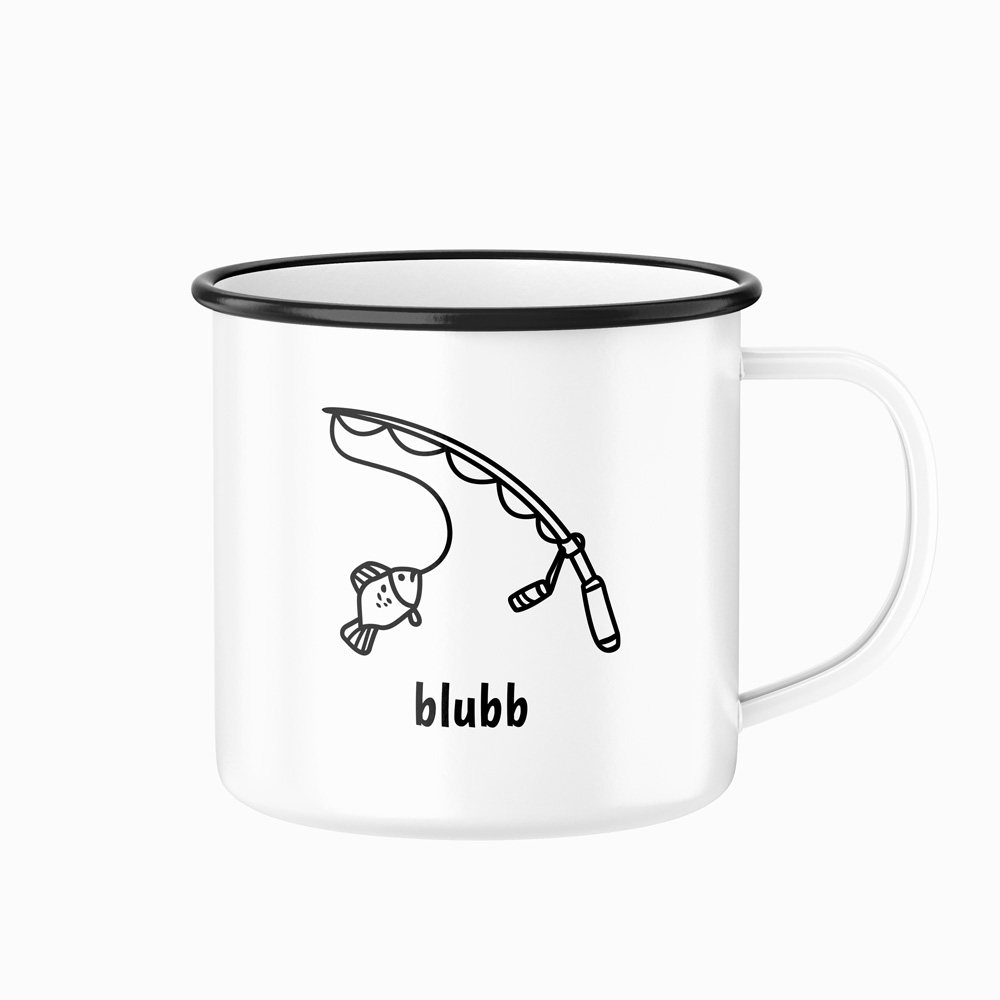 "Blubb" Emaille Tasse