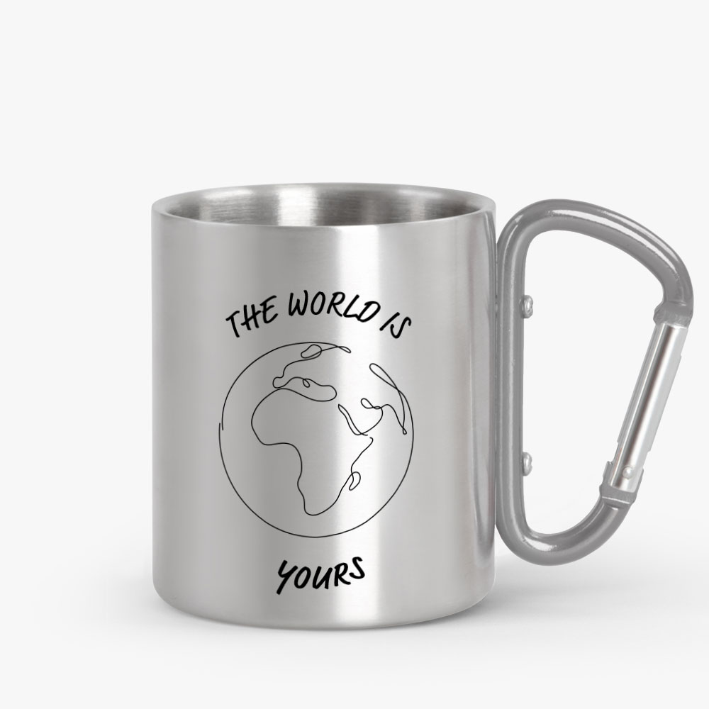 "The World is Yours" Karabiner Tasse