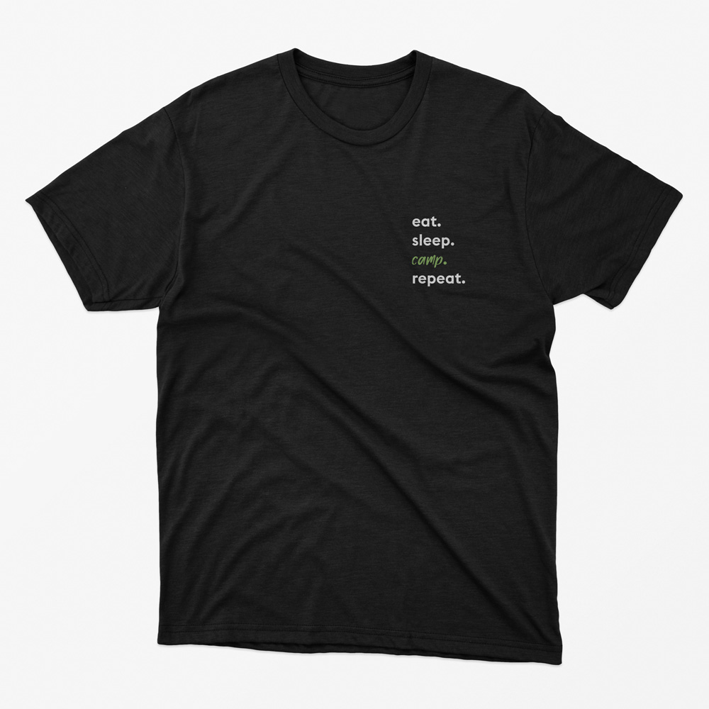 "Eat.Sleep.Camp.Repeat" T-Shirt