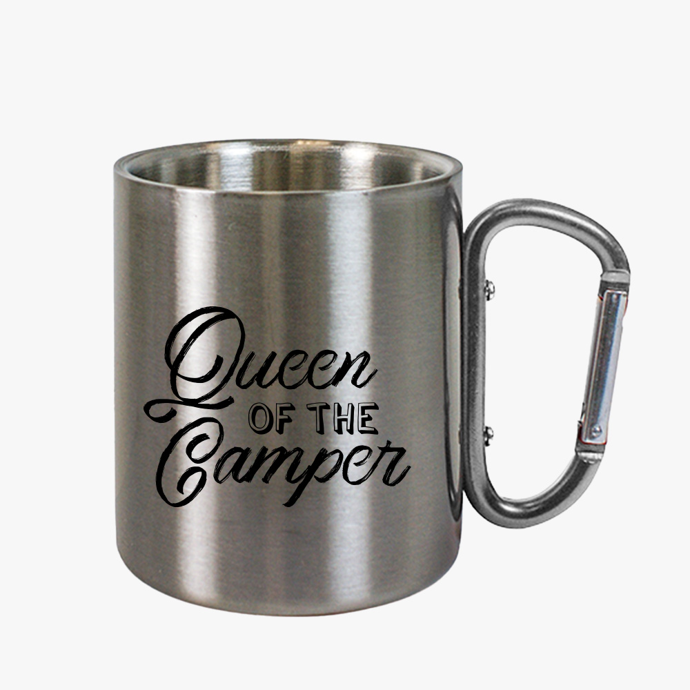 "Queen of The Camper" Karabiner Tasse